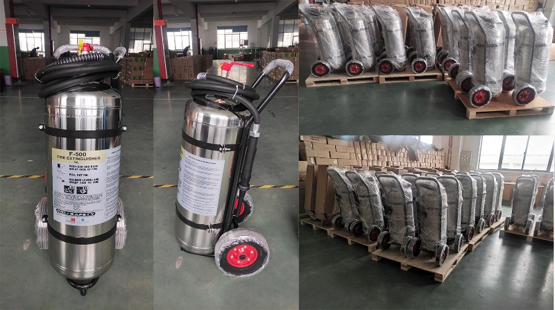 Stainless Steel 50lt Trolley Fire Extinguisher
