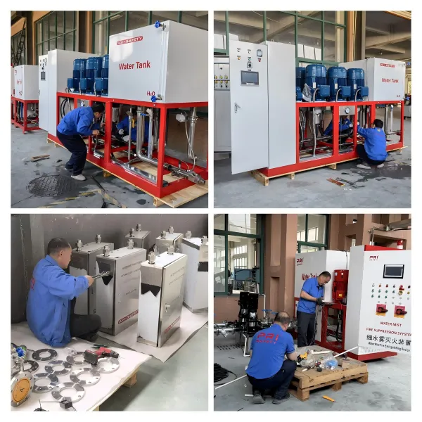 Eco-Friendly NFPA 750 Water Mist System High Pressure Water Mist Fire Extinguishing System For Commercial Buildings