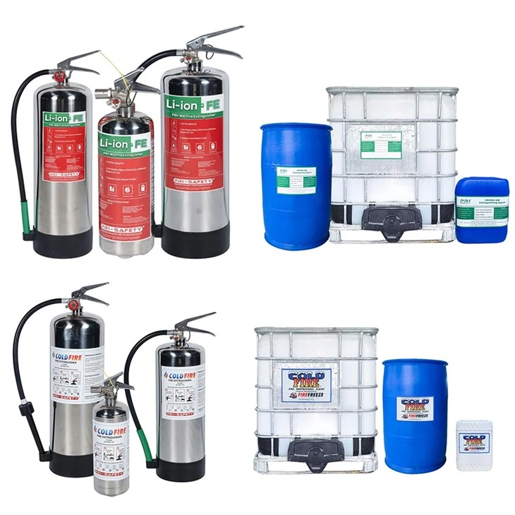 Battery fire extinguishers