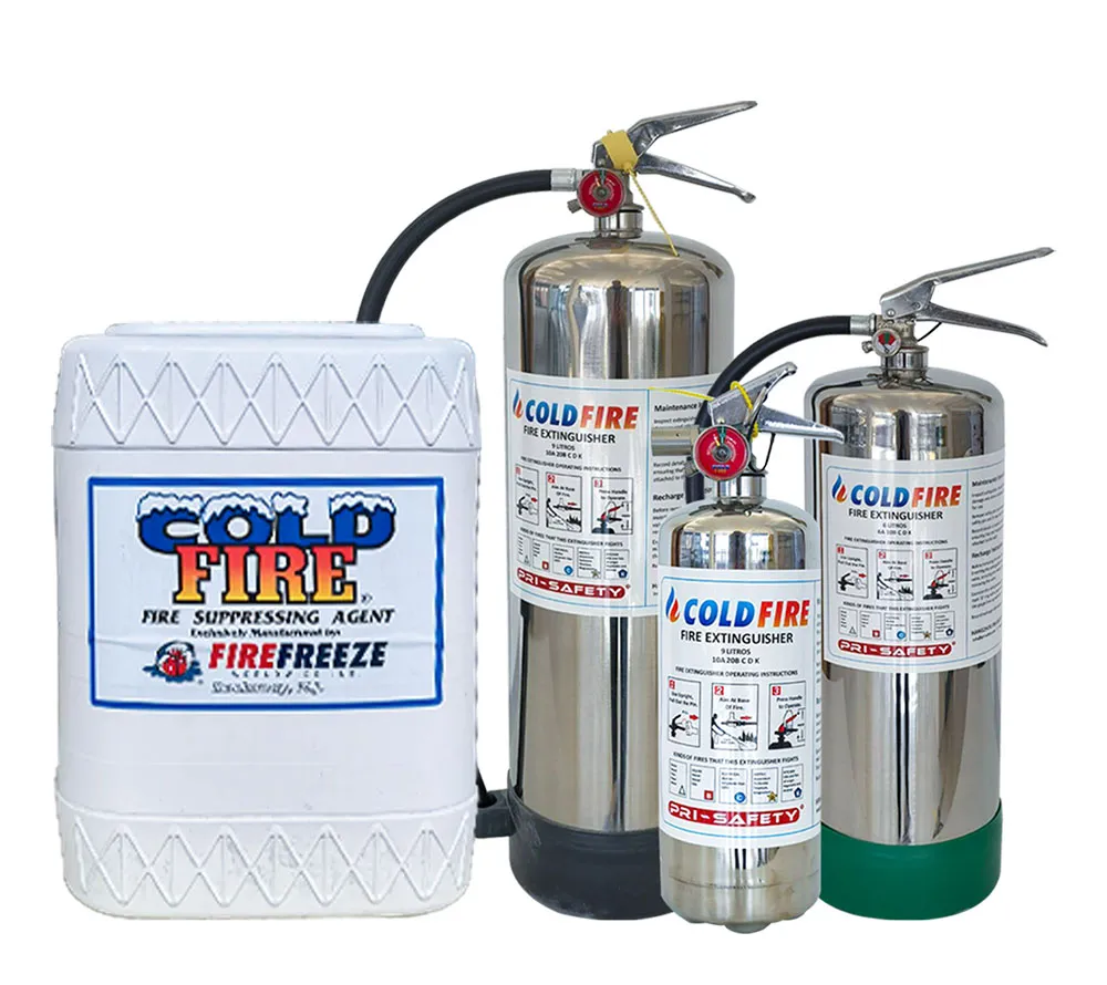 ColdFire Stainless Steel Fire Extinguisher for lithium battery fire ColdFire Stainless Steel Fire Extinguisher for lithium battery fire
