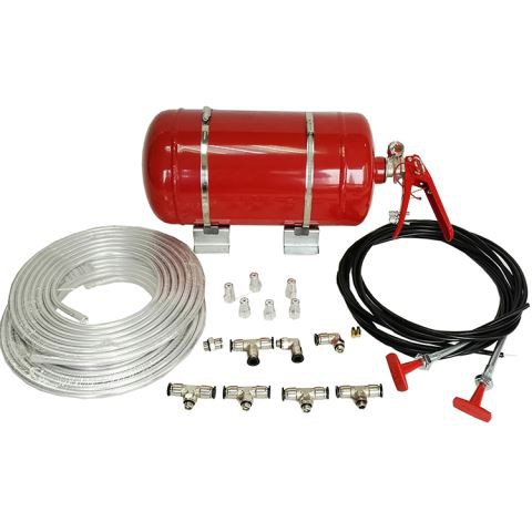 Mechanically Rally Car Fire Extinguisher Systems 2.25L Capacity