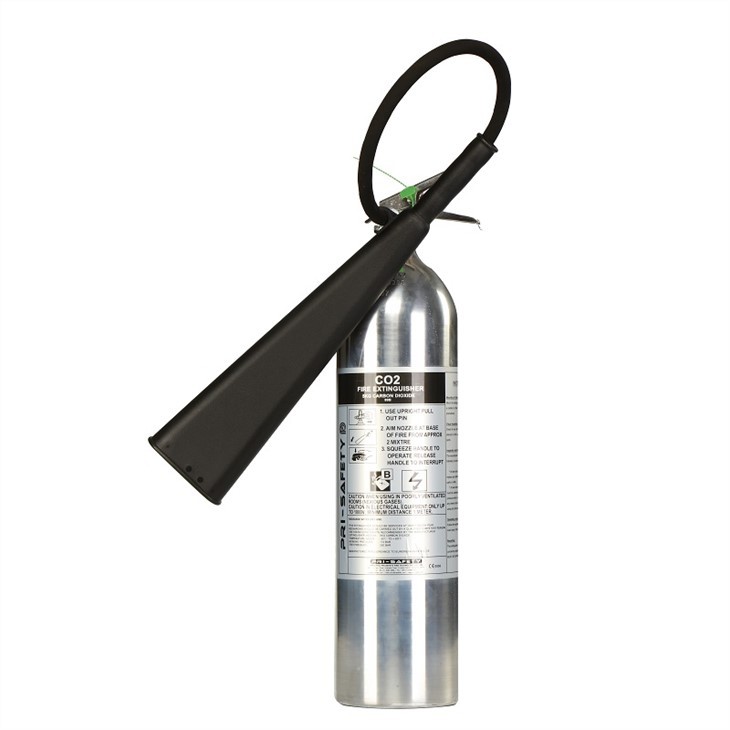 Portable 5KG Polished Aluminum Alloy CO2 Fire Extinguisher